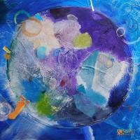 Abstract Art Painting by Rinella Ivankovic "A Found Planet"