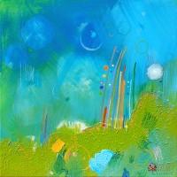 Abstract Art Painting by Rinella Ivankovic Magic Garden "The Sounds"