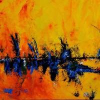 Abstract Art Painting “Cafe Delight” by Sabina D’Antonio (Sabina D’Antonio)